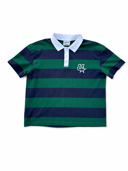 STRIPES POLO (GREEN & BLUE)