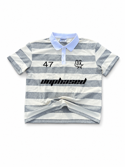 STRIPES POLO (GREY)