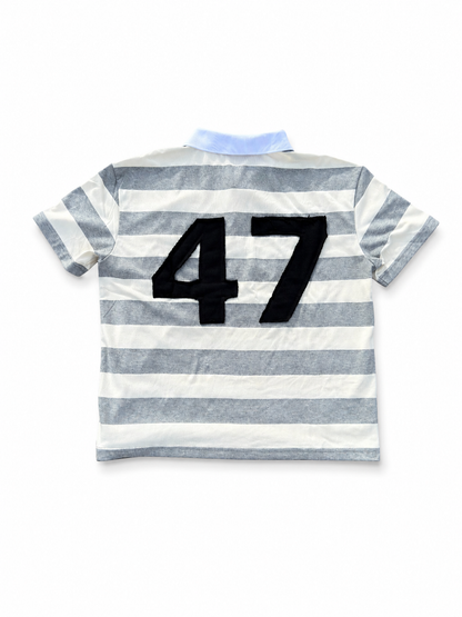 STRIPES POLO (GREY)