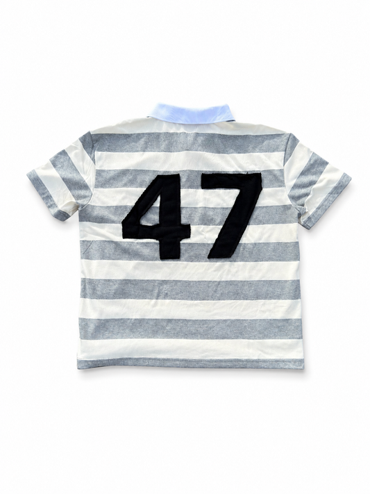 STRIPES POLO (GREY)